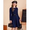 imageGRACE KARIN Girls Sweater Dress Long Sleeve Knit A Line Casual Midi Fall Winter Dresses 612 YearsNavy Blue