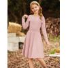 imageGRACE KARIN Girls Sweater Dress Long Sleeve Knit A Line Casual Midi Fall Winter Dresses 612 YearsPink