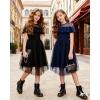 imageGRACE KARIN Girls Wedding Party Formal Dress Junior Bridemaid Dresses for Teens Tulle High Low Dress Size 714Navy Blue