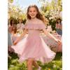 imageGRACE KARIN Girls Wedding Party Formal Dress Junior Bridemaid Dresses for Teens Tulle High Low Dress Size 714Pink