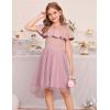 imageGRACE KARIN Girls Wedding Party Formal Dress Junior Bridemaid Dresses for Teens Tulle High Low Dress Size 714Pink