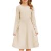imageGRACE KARIN Girls Sweater Dress Long Sleeve Knit A Line Casual Midi Fall Winter Dresses 612 YearsBeige