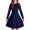 imageGRACE KARIN Girls Sweater Dress Long Sleeve Knit A Line Casual Midi Fall Winter Dresses 612 YearsNavy Blue