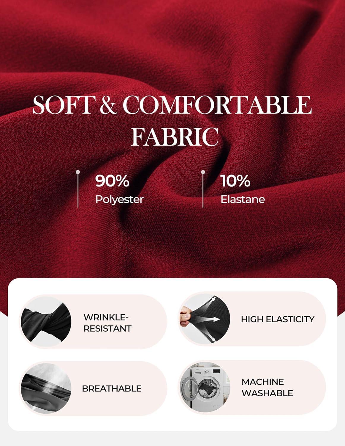 imageGRACE KARIN Work Dresses for Women 2026 Short Sleeve Business Midi Dress Ruched Bodycon Sheath Formal Office OutfitsRed