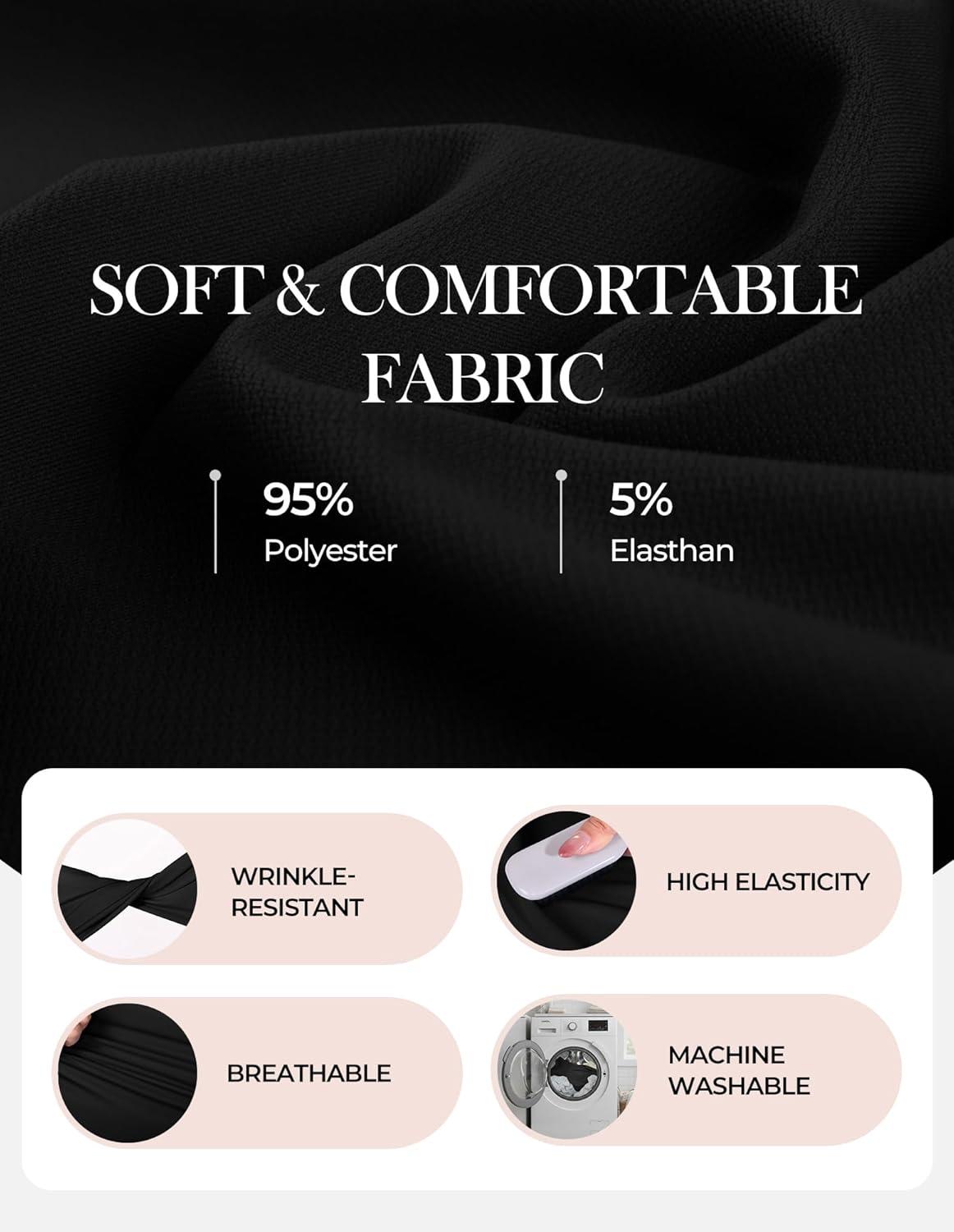 imageGRACE KARIN Work Dresses for Women 2026 V Neck Fit and Flare Midi Dresses Office Business Dress with Belt and PocketsBlack