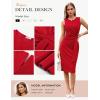 imageGRACE KARIN Work DressBodycon Cocktail Dress for WomenSleeveless Office Business Dresses Knee LengthBright Red