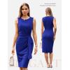 imageGRACE KARIN Work DressBodycon Cocktail Dress for WomenSleeveless Office Business Dresses Knee LengthRoyal Blue