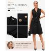 imageGRACE KARIN Work Dresses for Women 2026 Sleeveless Button Business Midi Dress Notch Lapel V Neck Formal Office A Line DressesBlack