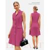 imageGRACE KARIN Work Dresses for Women 2026 Sleeveless Button Business Midi Dress Notch Lapel V Neck Formal Office A Line DressesRose Red