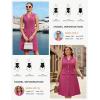 imageGRACE KARIN Work Dresses for Women 2026 Sleeveless Button Business Midi Dress Notch Lapel V Neck Formal Office A Line DressesRose Red