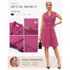 imageGRACE KARIN Work Dresses for Women 2026 Sleeveless Button Business Midi Dress Notch Lapel V Neck Formal Office A Line DressesRose Red