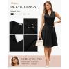 imageGRACE KARIN Work Dresses for Women 2026 V Neck Fit and Flare Midi Dresses Office Business Dress with Belt and PocketsBlack