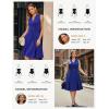 imageGRACE KARIN Work Dresses for Women 2026 V Neck Fit and Flare Midi Dresses Office Business Dress with Belt and PocketsRoyal Blue