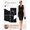 imageGRACE KARIN Work Dresses for Women 2026V Neck Business Office Bodyon DressSleeveless Pencil Semi Formal Midi DressBlack