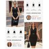 imageGRACE KARIN Work Dresses for Women 2026V Neck Business Office Bodyon DressSleeveless Pencil Semi Formal Midi DressBlack