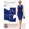 imageGRACE KARIN Work Dresses for Women 2026V Neck Business Office Bodyon DressSleeveless Pencil Semi Formal Midi DressRoral Blue