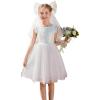 imageGRACE KARIN Girls Party Sequin Dress Size 612Y Kids Birthday Dance Formal Sparkly Dresses Wedding Flower Girl DressShiny White