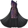 imageGRACE KARIN Girls Sequin Dress One Sleeve Formal Pageant Prom Party Special Occasion Dresses Size 514Black Purple
