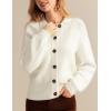 imageGRACE KARIN Button Up Cardigan Sweater for Women Knit Sweater Blazer Long Sleeve Collared Sweater