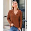 imageGRACE KARIN Fall Sweaters for Women 2024 Knitted V Neck Collared Sweaters Long Sleeve Winter Dressy Casual Sweaters