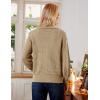 imageGRACE KARIN Womens 2024 Fall Half Zip Sweater Lapel Collar Waffle Knit Sweater Loose Casual Crochet Pullover Tops