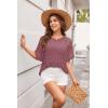 imageGRACE KARIN Womens 2025 Spring Summer Crochet Tops Scoop Neck Pullover Sweater Short Sleeve Off Shoulder Knit Beach Coverup