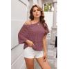 imageGRACE KARIN Womens 2025 Spring Summer Crochet Tops Scoop Neck Pullover Sweater Short Sleeve Off Shoulder Knit Beach Coverup