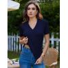 imageGRACE KARIN Womens 2025 Summer Short Sleeve Sweater V Neck Knitted Polo Shirt Lightweight Collared Pullover Sweater