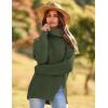 imageGRACE KARIN Womens Oversized Turtleneck Sweaters 2024 Fall Tunic Sweater Casual Loose Knit Pullover Sweater Jumper Top XXL Green
