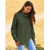 imageGRACE KARIN Womens Oversized Turtleneck Sweaters 2024 Fall Tunic Sweater Casual Loose Knit Pullover Sweater Jumper Top XXL Green