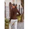 imagePlus Size Pullover Sweaters for Women 2024 Wrap VNeck Slim Fit Tops Brown XXL
