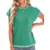 imageGRACE KARIN Womens Cap Sleeve Sweater Vest Crewneck Knit Casual Sweater Trendy 2025 Y2K Summer Shirt TopsGreen