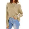 imageGRACE KARIN Womens Sweater 2024 Casual Loose Crew Neck Long Sleeve Crochet Fall Pullover Sweater Top