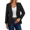 image:imageGRACE KARIN Women Sweater Blazer Business Casual Knit Cardigan Long Sleeve Suit Jackets Work Blazers with PocketsBlack