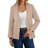 image:imageGRACE KARIN Women Sweater Blazer Business Casual Knit Cardigan Long Sleeve Suit Jackets Work Blazers with PocketsKhaki