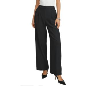 image:imageGRACE KARIN Work Pants Women Wide Leg High Waisted Wrinkle Free Trousers Slacks with Pockets Business Casual OutfitsBlack