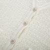 image:imageWomens 2026 Cropped Cardigan Short Sleeve Lightweight Crochet Shrug HollowedOut Knit Sweater TopsWhite