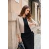 image:imageGRACE KARIN Womens 34 Sleeve Cropped Cardigan Sweater Lightweight Open Front Dressy Causal Shrug Spring FashionLight Camel
