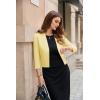 image:imageGRACE KARIN Womens 34 Sleeve Cropped Cardigan Sweater Lightweight Open Front Dressy Causal Shrug Spring FashionYellow