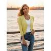 image:imageGRACE KARIN Womens 34 Sleeve Cropped Cardigan Sweater Lightweight Open Front Dressy Causal Shrug Spring FashionYellow