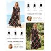 image:imageGRACE KARIN Womens Summer Floral Maxi Dress 2026 Casual Ruffle Short Sleeve Boho Dress A Line Flowy Dresses with PocketsBlack Red Flower