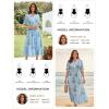 image:imageGRACE KARIN Womens Summer Floral Maxi Dress 2026 Casual Ruffle Short Sleeve Boho Dress A Line Flowy Dresses with PocketsBlue Yellow Flower