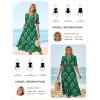 image:imageGRACE KARIN Womens Summer Floral Maxi Dress 2026 Casual Ruffle Short Sleeve Boho Dress A Line Flowy Dresses with PocketsGreen Blue Flower