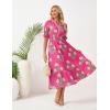 image:imageGRACE KARIN Womens Summer Floral Maxi Dress 2026 Casual Ruffle Short Sleeve Boho Dress A Line Flowy Dresses with PocketsPink Yellow Flower