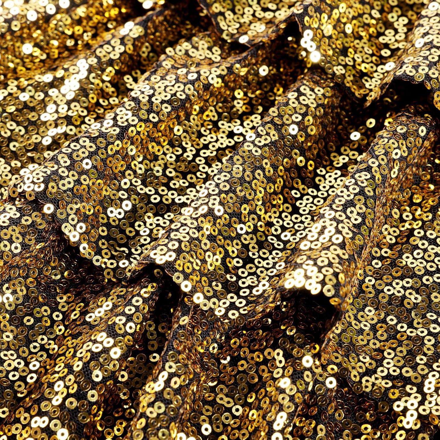 image:imageGRACE KARIN Girls Sequin Party Dress Kids Sparkly Formal Birthday Teen Special Occasion Fancy Pageant Dresses Size 614Gold Black