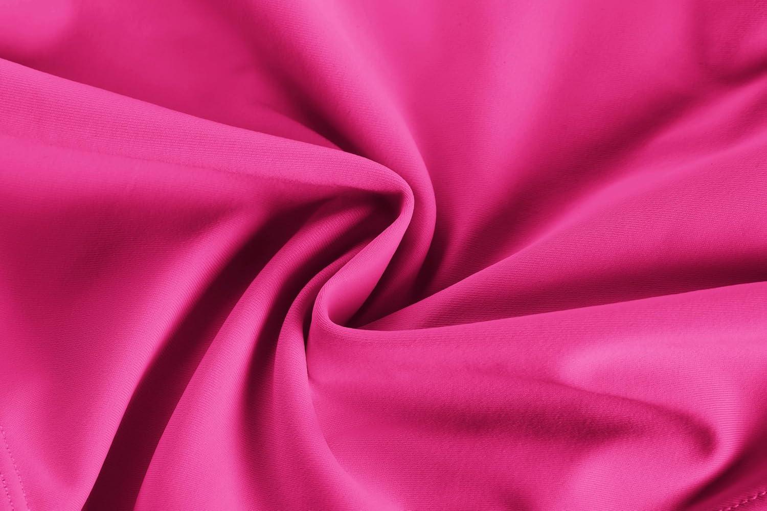 image:imageGRACE KARIN Girls Tankini Swimsuit Swimwear Teen Cute Ruffle Bathing Suit Kids 2 Piece Shirred Bikini Set with Padded 816Hot Pink Floral