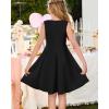 image:imageGRACE KARIN Black Girls Summer Dress Kids Formal Party Dresses Sleeveless Midi Wedding Guest Dress Size 714 YearsBlack
