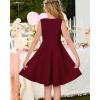image:imageGRACE KARIN Black Girls Summer Dress Kids Formal Party Dresses Sleeveless Midi Wedding Guest Dress Size 714 YearsDark Red