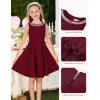 image:imageGRACE KARIN Black Girls Summer Dress Kids Formal Party Dresses Sleeveless Midi Wedding Guest Dress Size 714 YearsDark Red