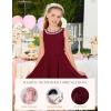 image:imageGRACE KARIN Black Girls Summer Dress Kids Formal Party Dresses Sleeveless Midi Wedding Guest Dress Size 714 YearsDark Red